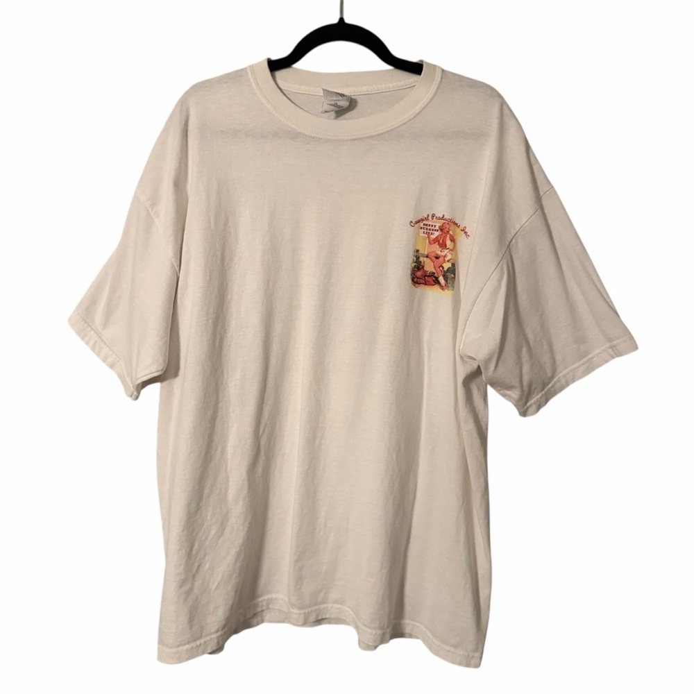 Gildan White Sonny Burgess Live Road Crew Tee Shirt Men’s Size XL Extra Large